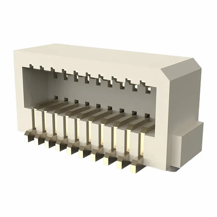 0.8mm Female Header Double Row Side Entry SMT