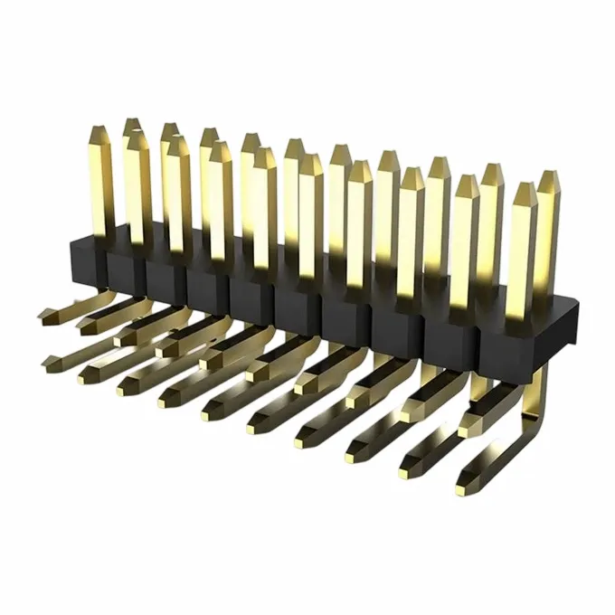 1.27mm Pin Header Double Row Right Angle DIP