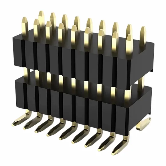 1.27x2.54mm Pin Header Double Row Double Plastic SMT