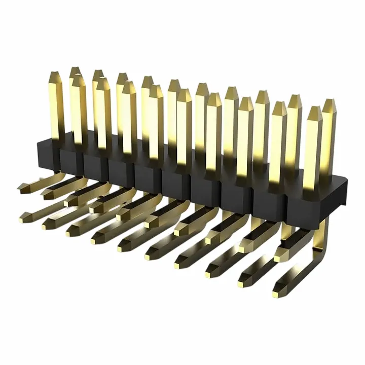 2.0mm Pin Header Double Row Right Angle DIP